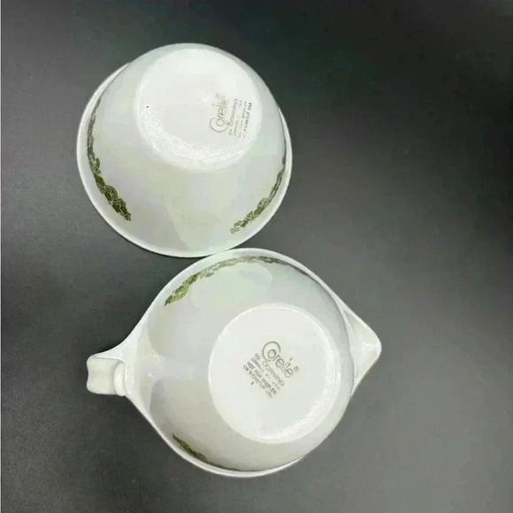 Corelle Livingware By Corning Spring Blossom Daisy Green Milk Creamer Sugar Set - Picture 4 of 4